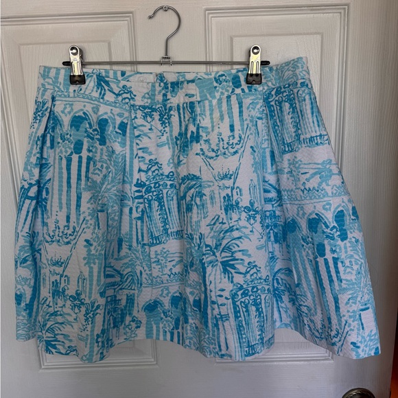 Lilly Pulitzer Blue and White Mini Skirt - Picture 6 of 14